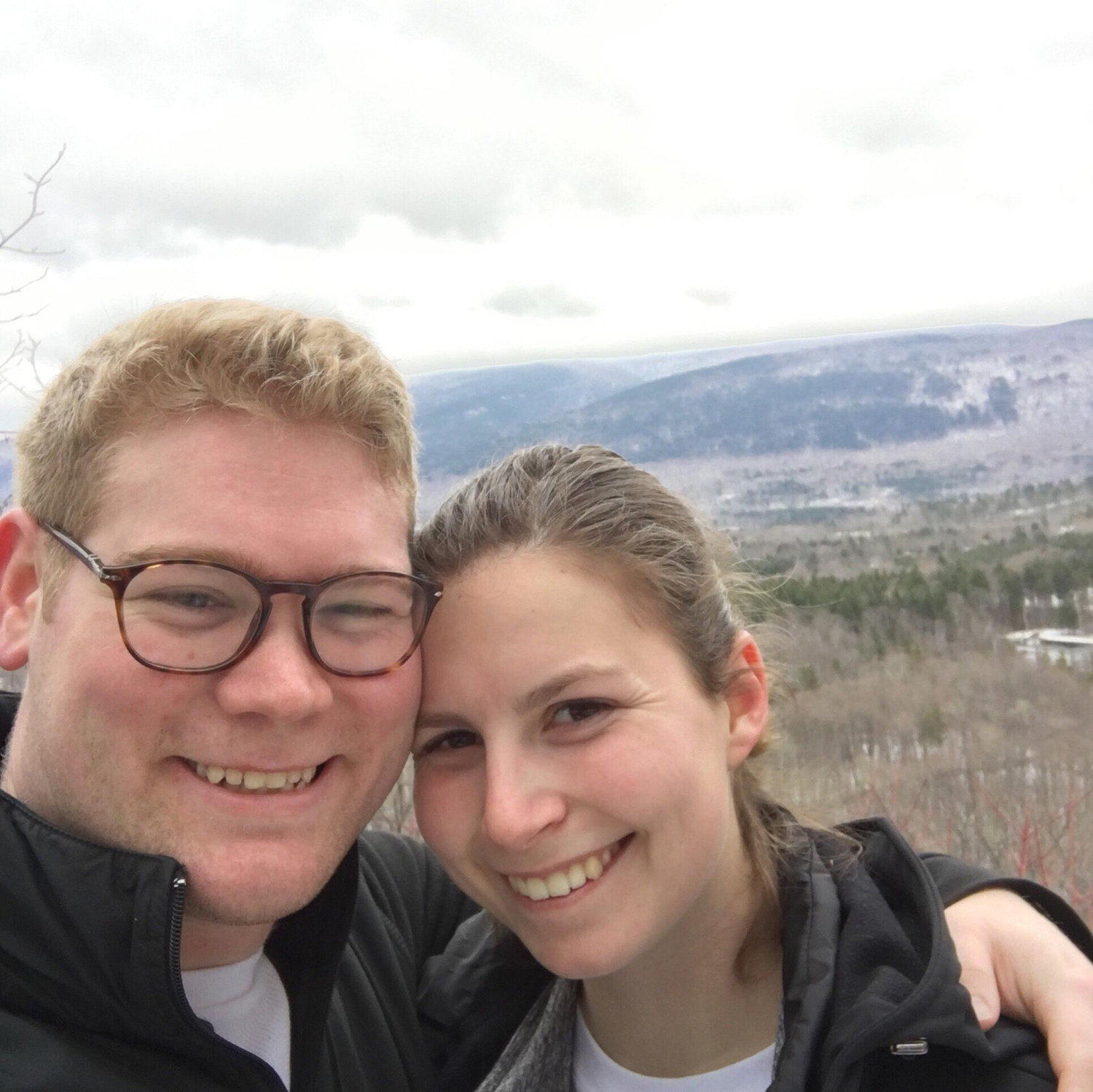 Top of the mountain behind the hotel the couple stays at during their anniversary celebration in VT
