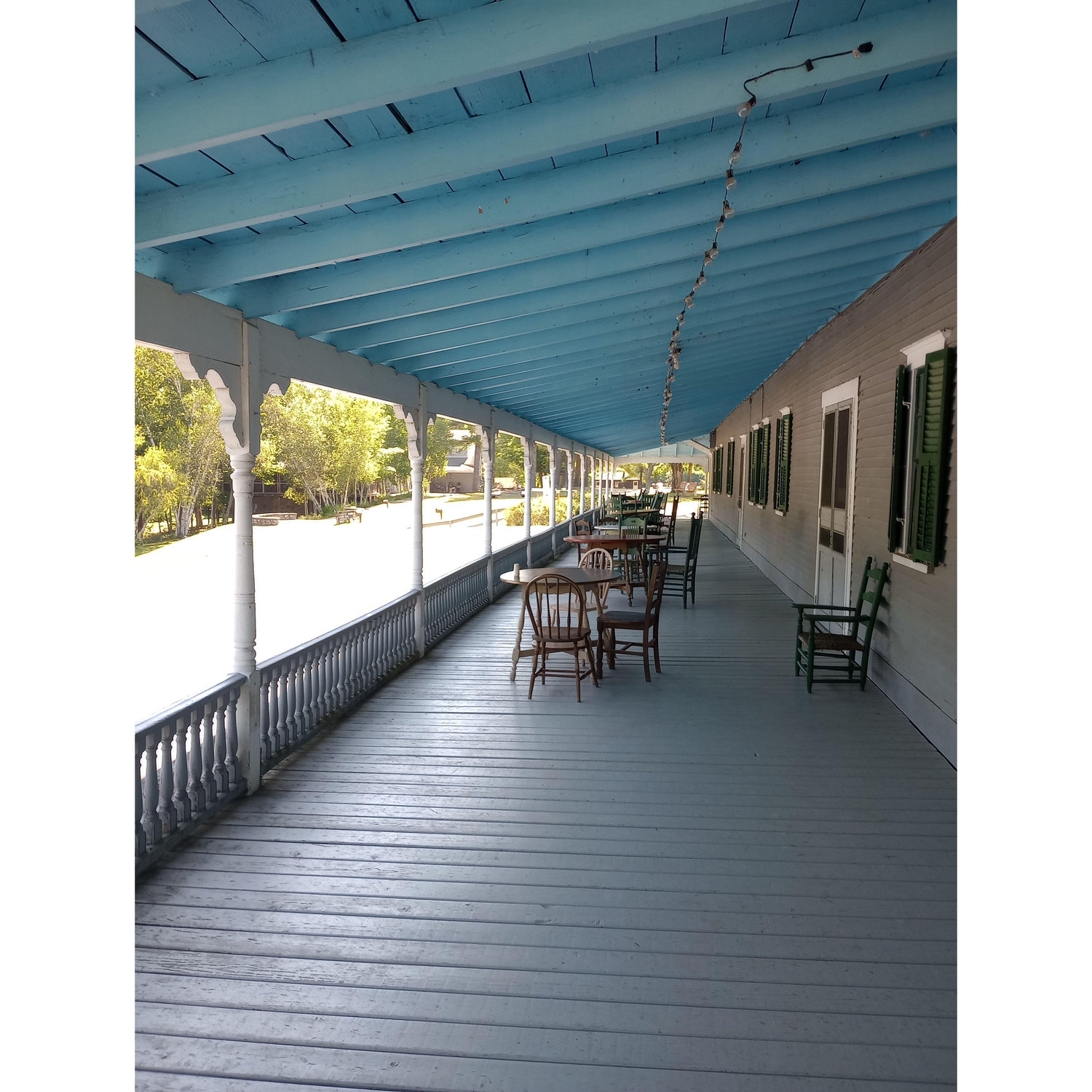 Porch of the Inn- location of cocktail hour