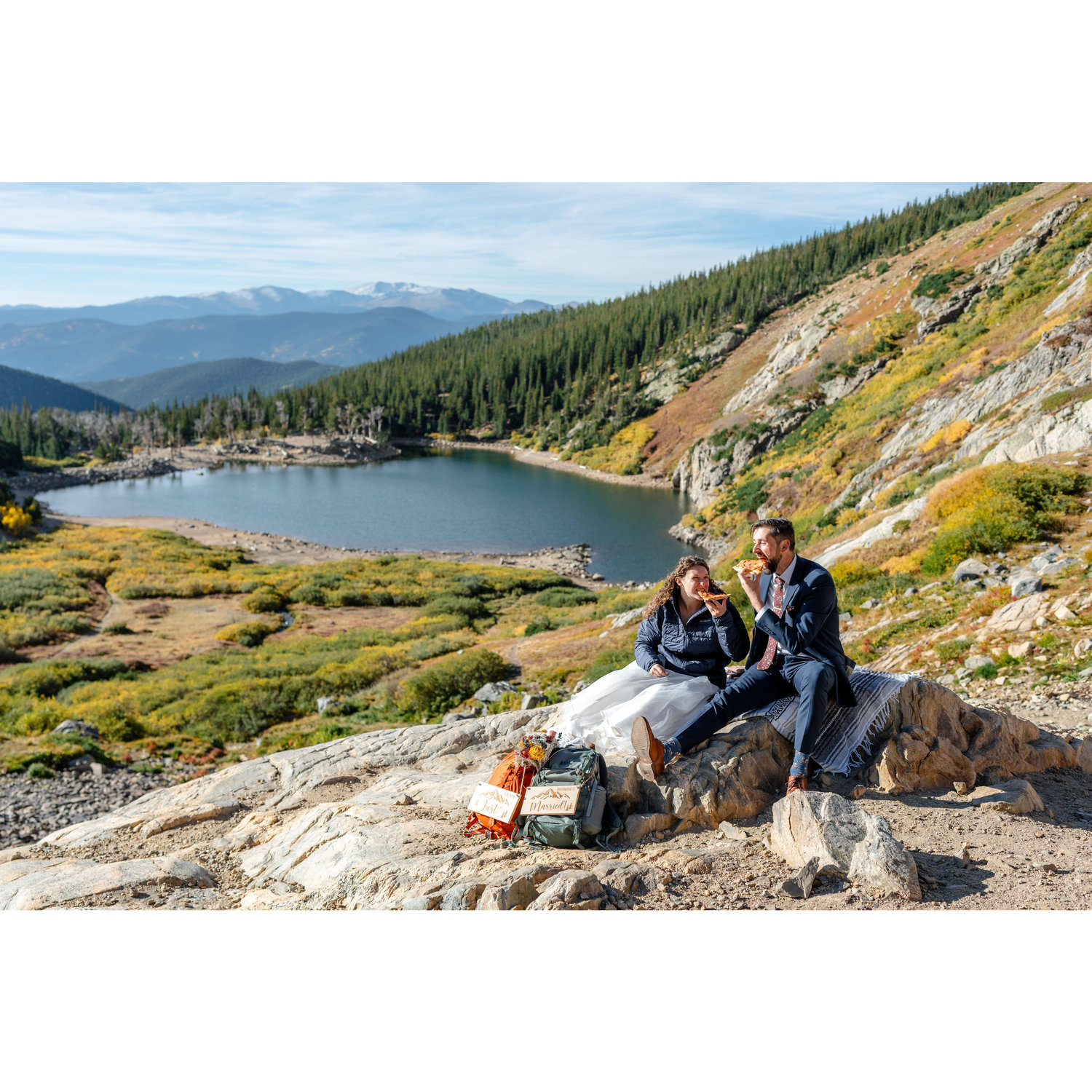 We chose St. Mary's Glacier in Idaho Springs, CO. One of our favorite places in the world! We have a photo in this same spot 3 years in a row, but this one is our favorite.
