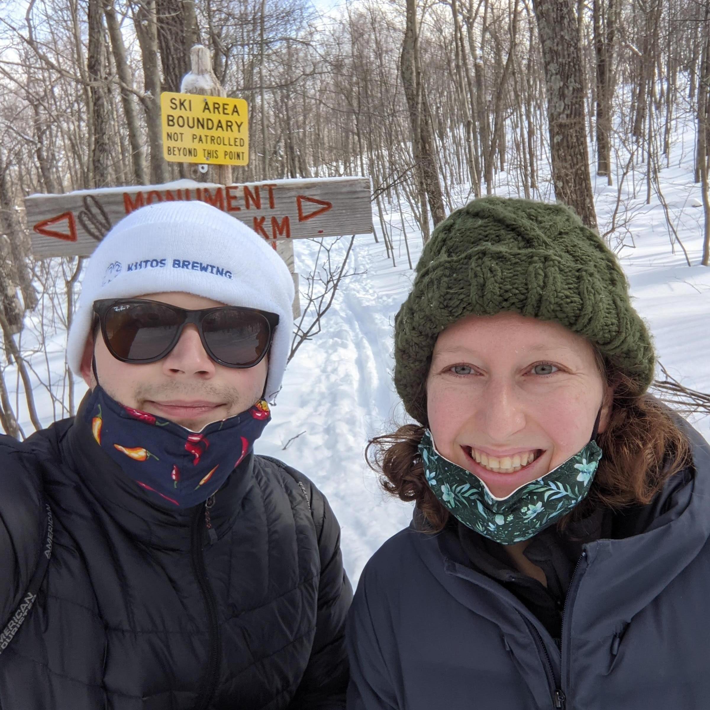 Arielle has learned to embrace Jussi's Finnish roots - here we are cross country skiing in February of 2021!