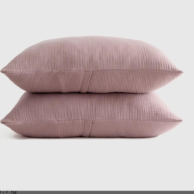 Organic Airy Gauze Sham Set - Fig, King