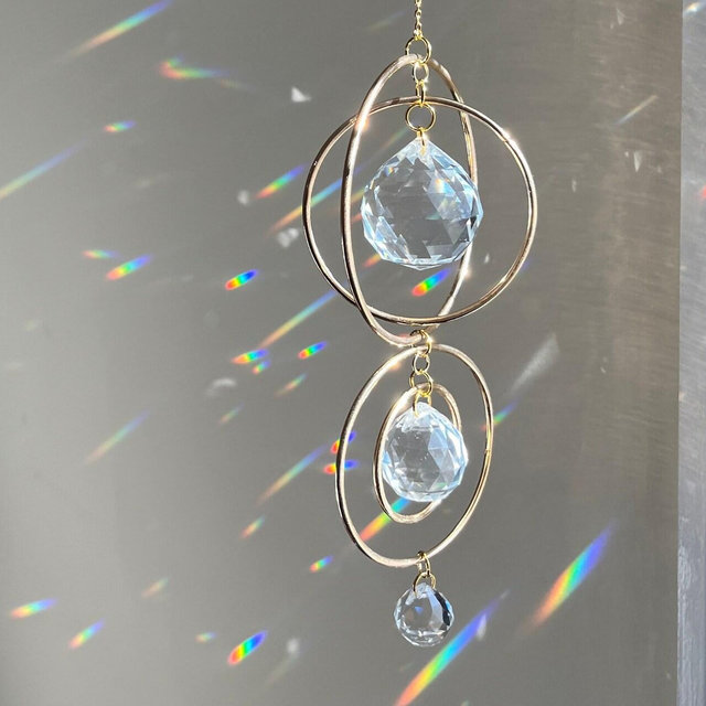 Milky way Sun catcher | rainbow maker, 4” suncatchers, Holiday gift, Prism Window Decor, Mother’s day gift, Rainbow Crystal, New home gift