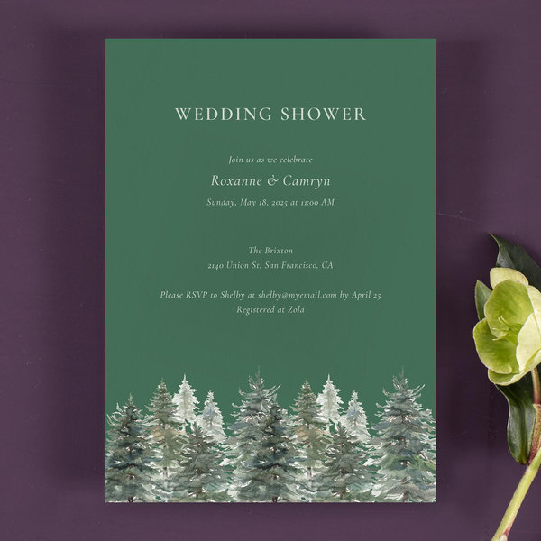 Zola Wedding & Bridal Shower Invitations - Kelton Portrait