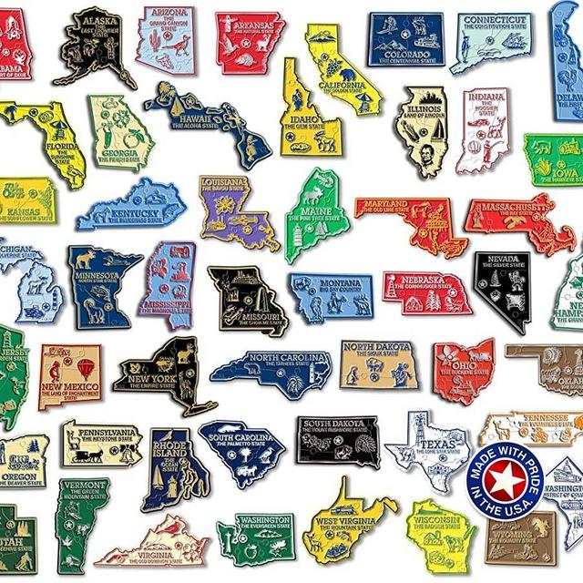 51-Piece Complete State Map Magnet Collection
