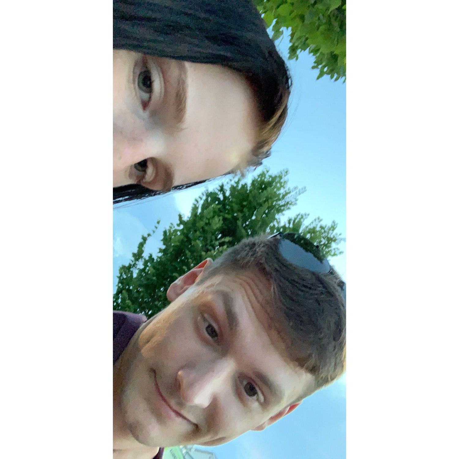 Our FIRST ever photo together (sometime in the summer of 2019...)