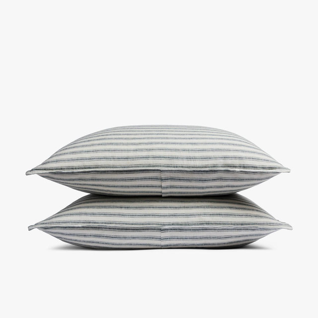 King Relaxed Linen Stripe Sham Set Cove & Parchment - Parachute for Target