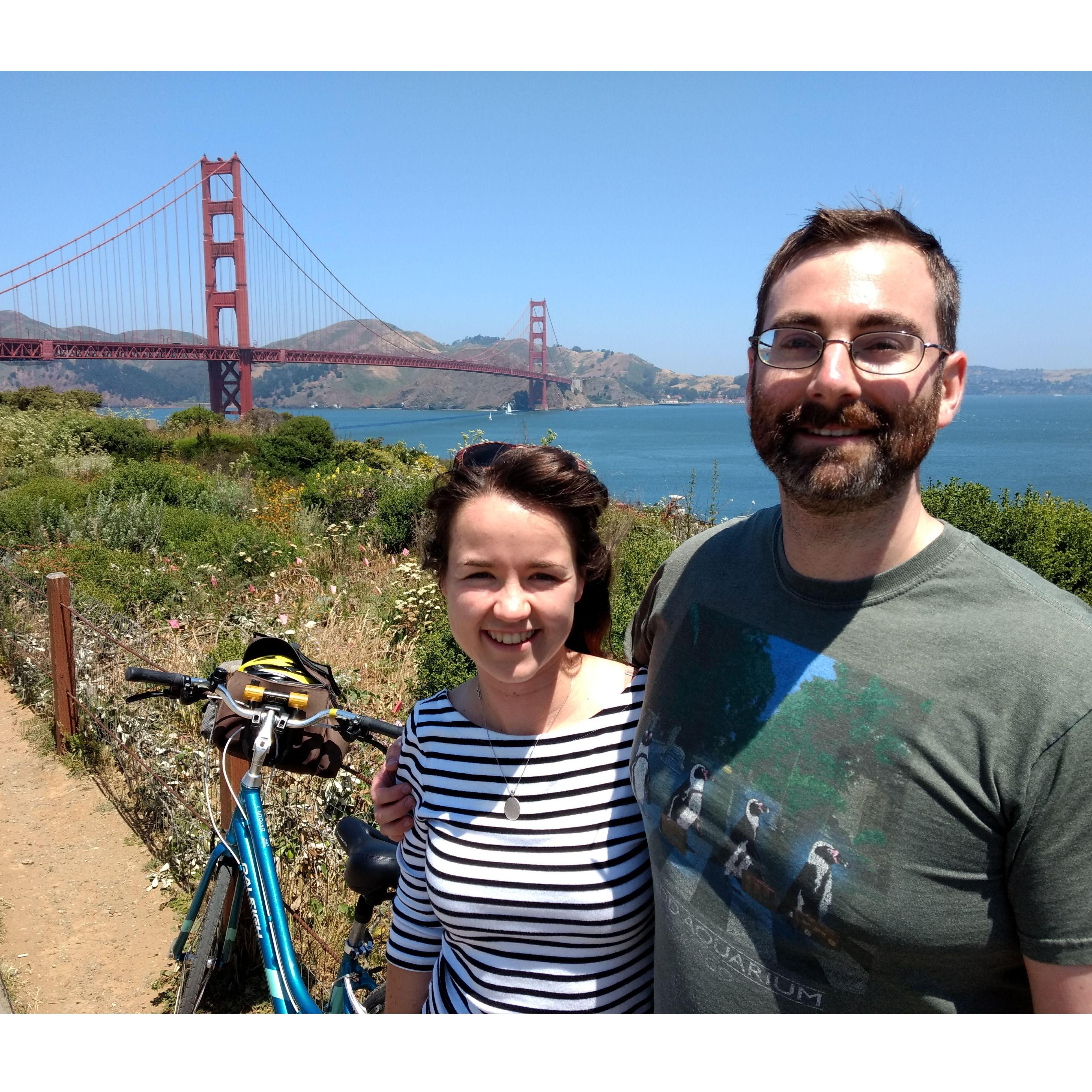 Biking in San Francisco on a trip in summer 2018!