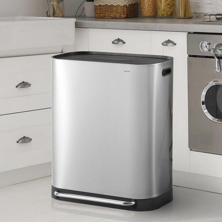 Beni Double Bucket Step Trash Can, 16-Gallon