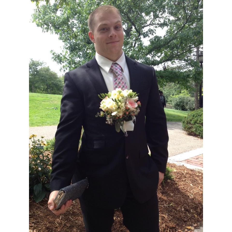 I wonder if he'll carry my bouquet like this again?!