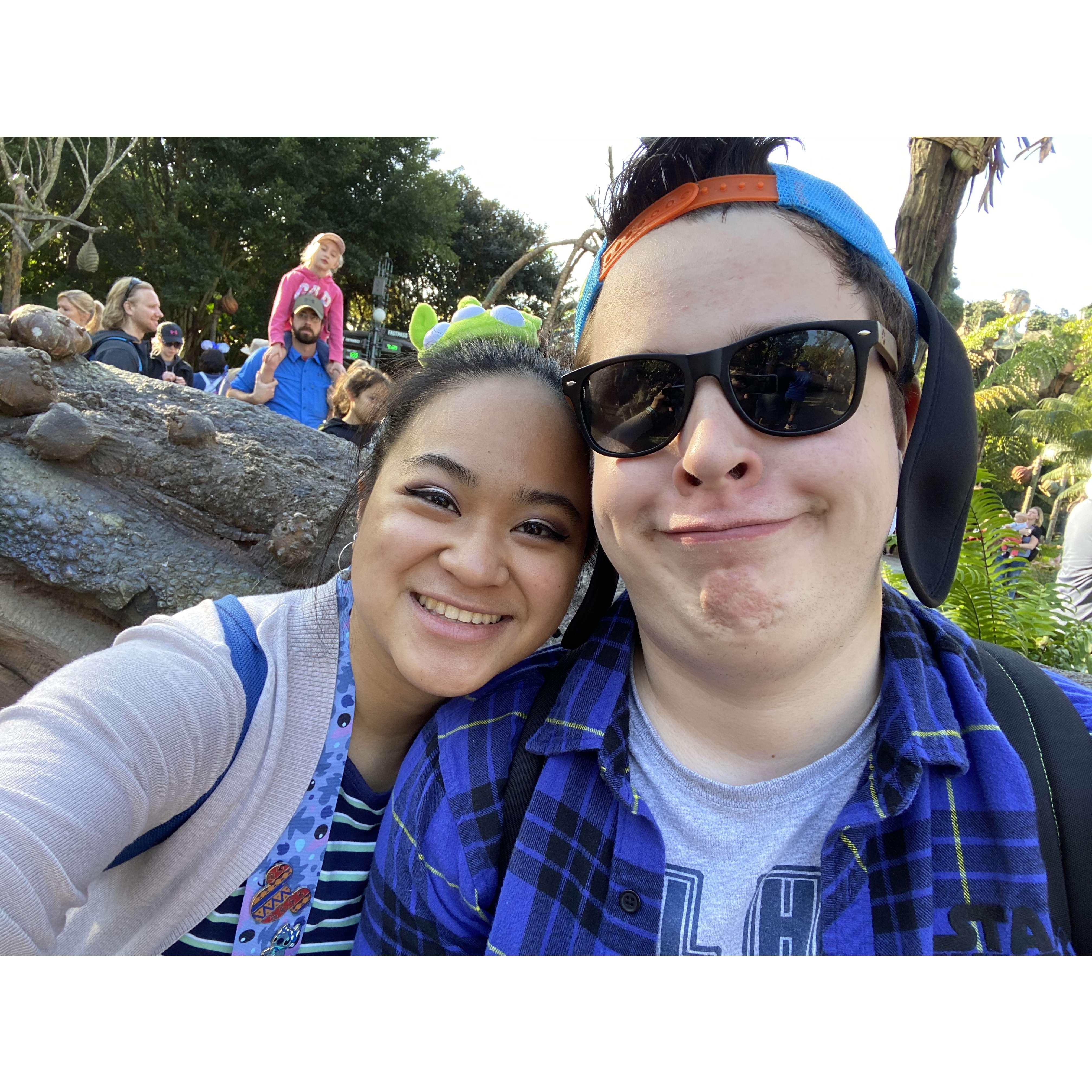 Our first Disneyworld Trip together for the New Year! Here we are at Animal Kingdom! 🌳