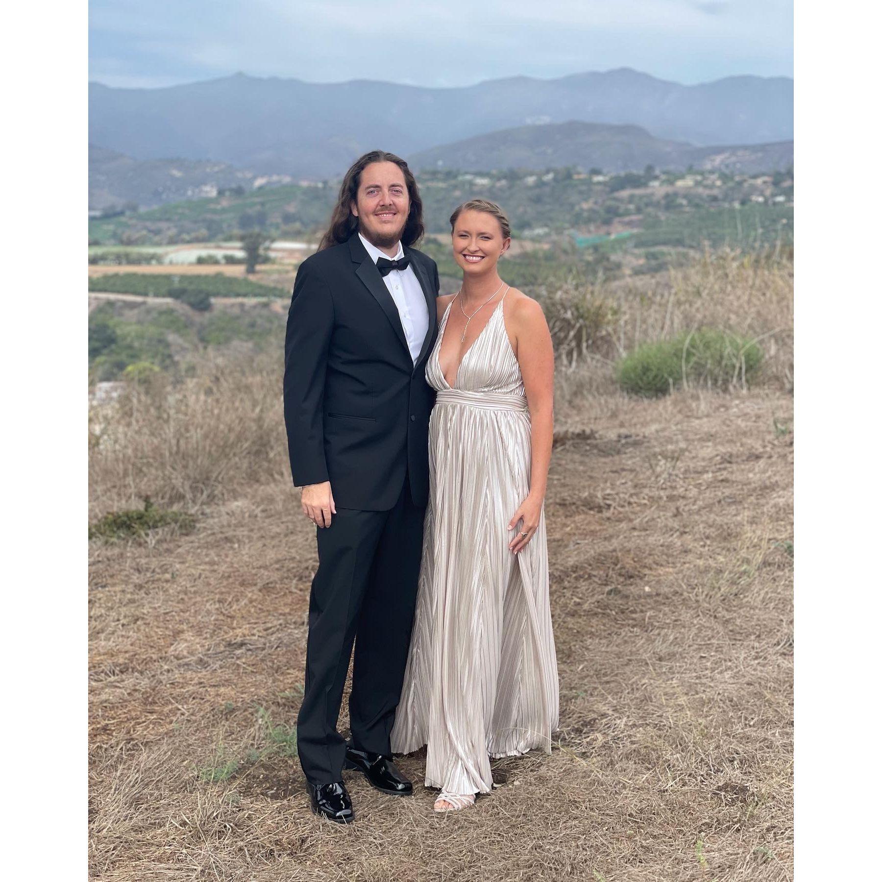 we clean up nicely and like going to weddings in beautiful places