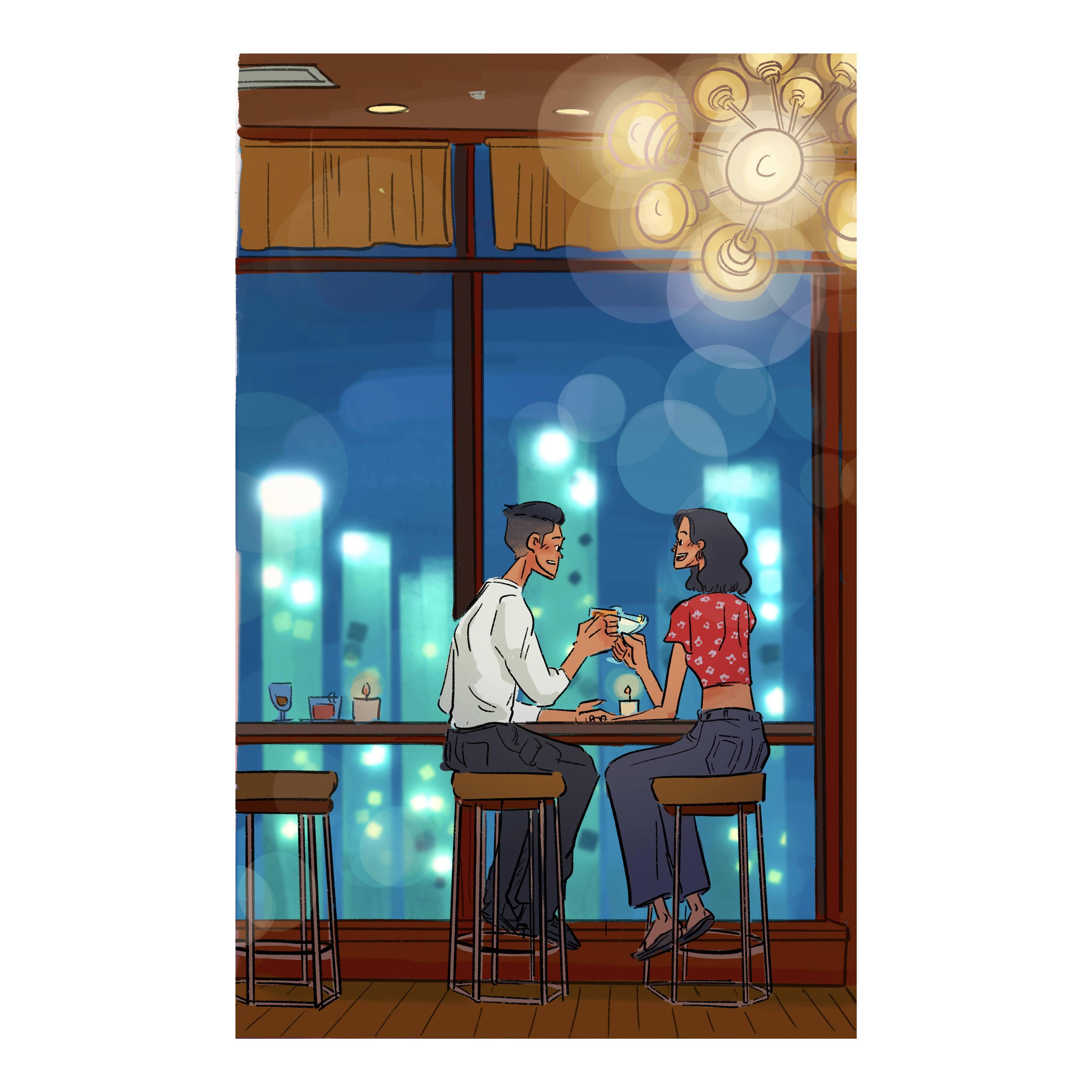 First Date. 

Dear Irving on Hudson in NYC - AJ learns Alexis is afraid of heights.