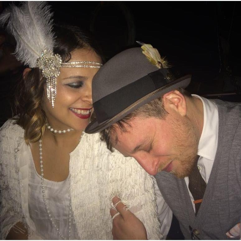 Love us some...Gatsby. Boats. Feathers & Rhinestones. #headpieceonfleek Yaron & Kate shoutout! #onaboatwithmypeepsinNYC