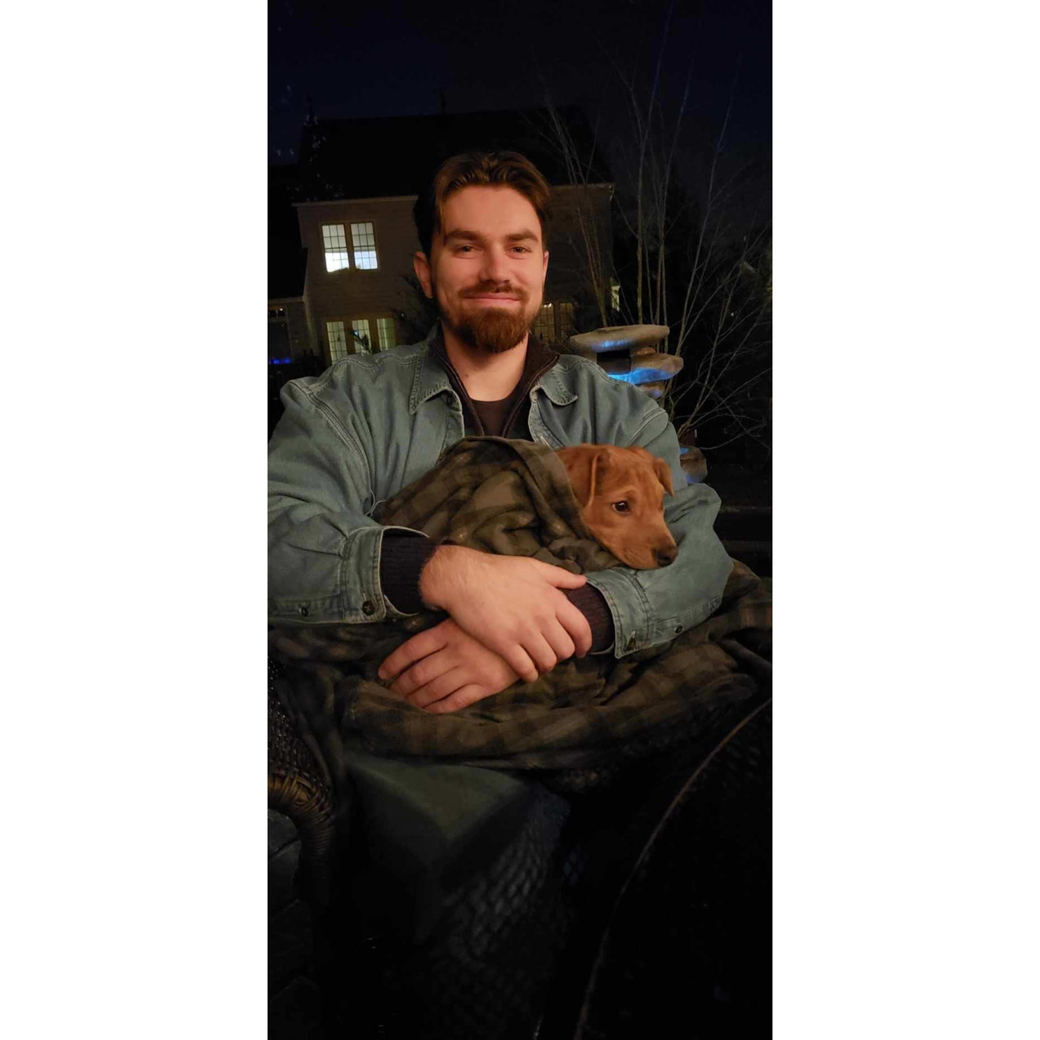 The day we got our dog Billy.