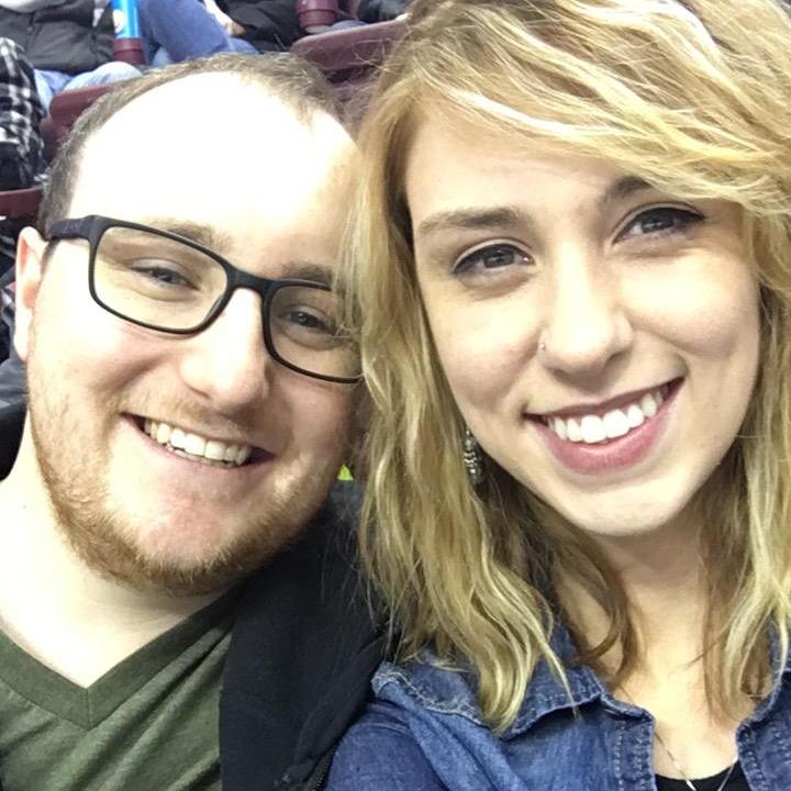 Having a good time at a Hershey Bears game!