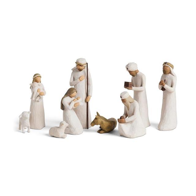 Willow Tree Nativity Starter Figures Plus Three Wisemen, Sculpted Hand-Painted 9-Piece Set