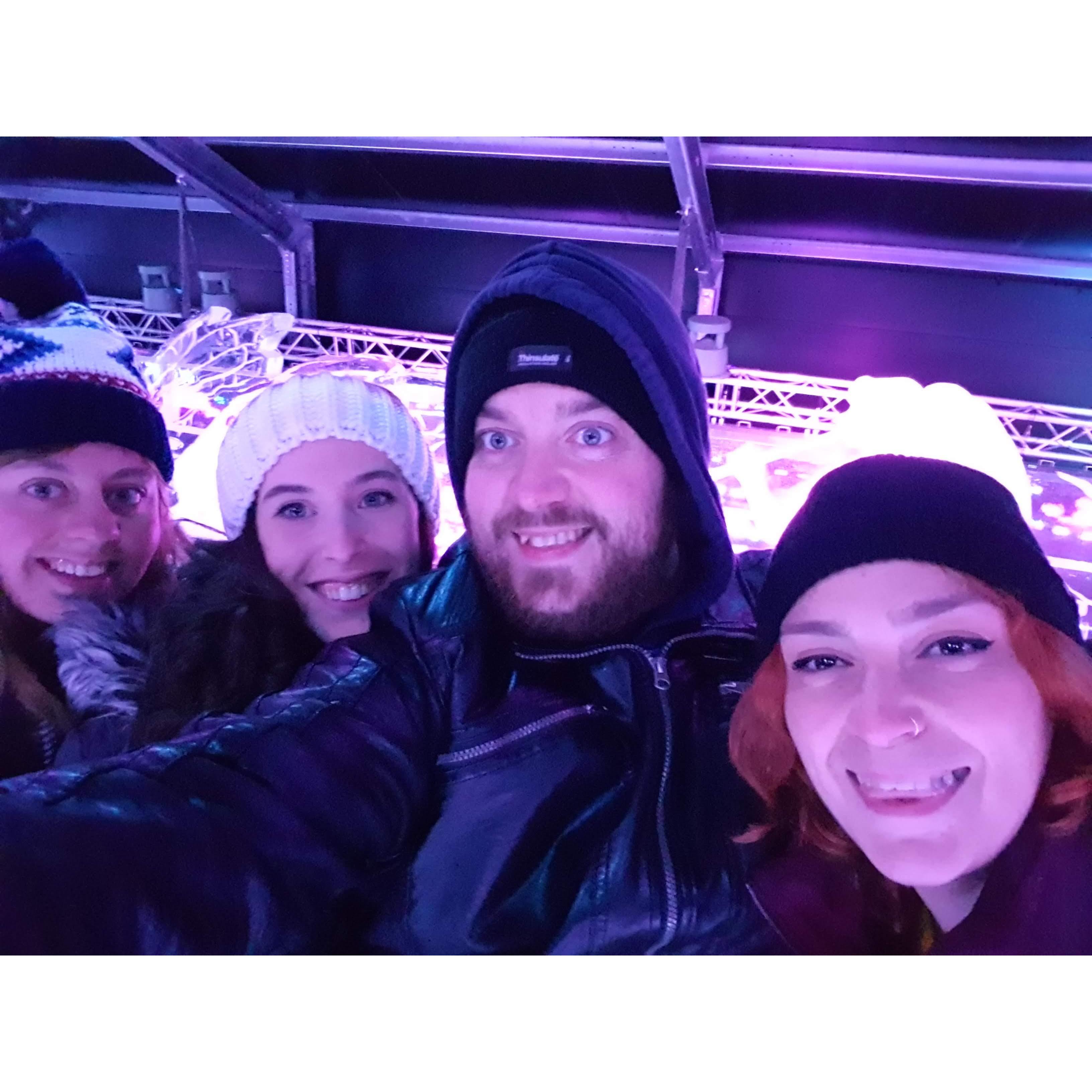 Visiting an ice palace in Belgium