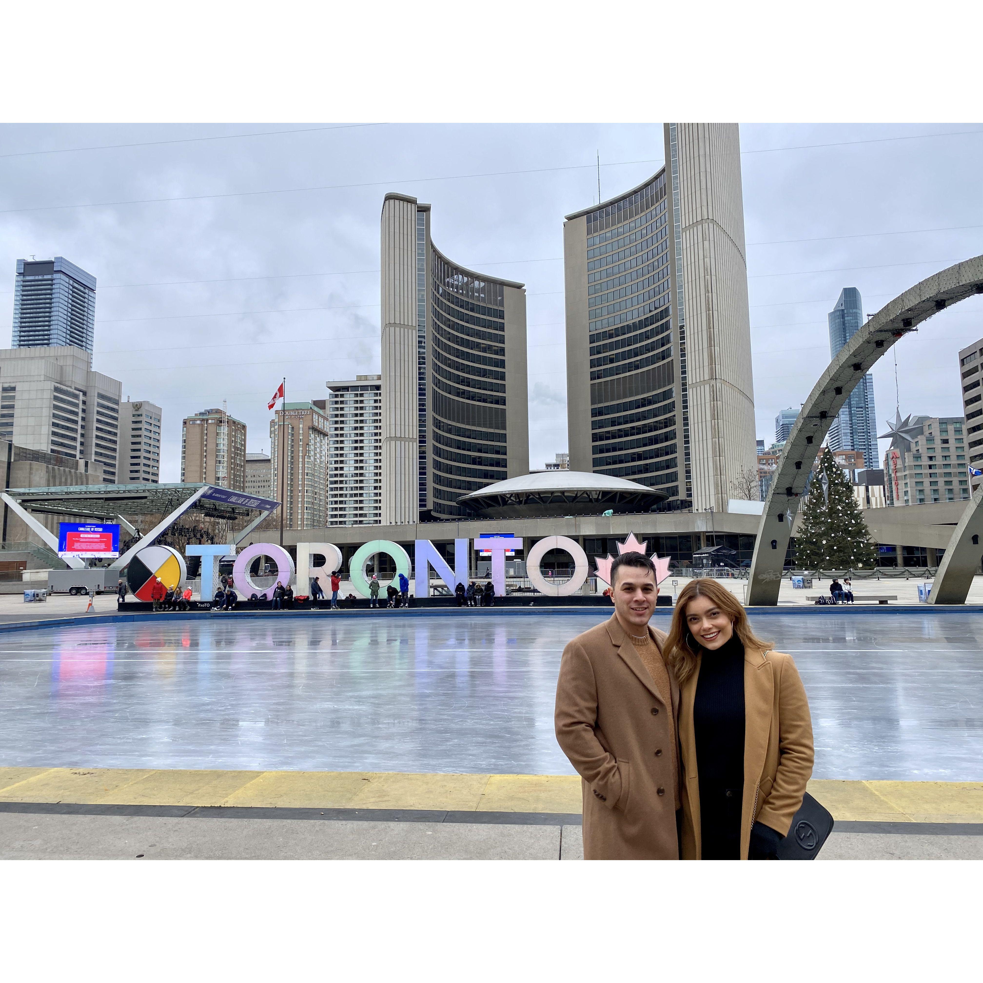 NOVEMBER 2019: First Toronto trip. Uber driver gets into a fender bender. We didn't see Drake.