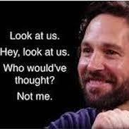 Our favorite phrase when cheers-ing! "Look at us!"