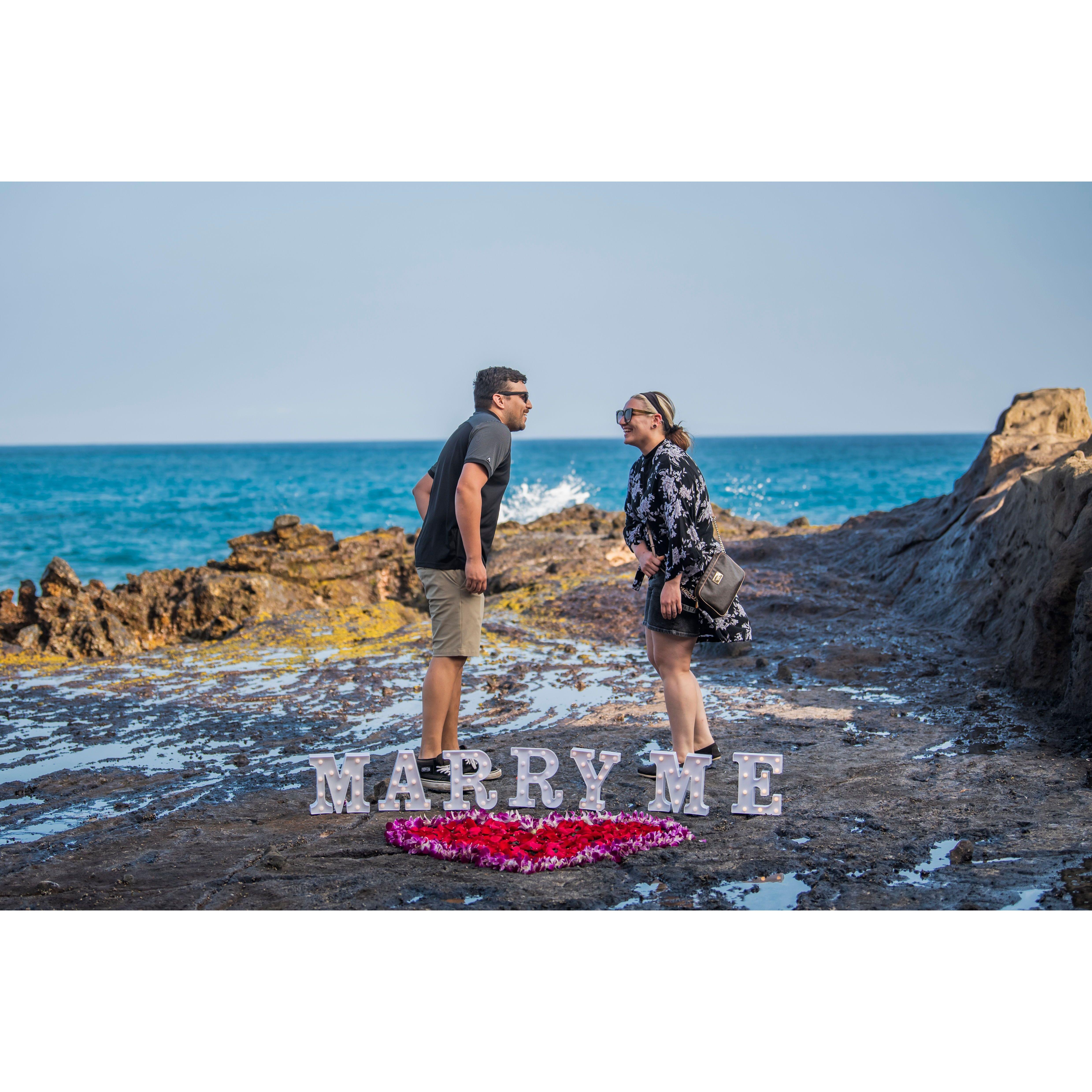 Fun fact: Toni was SO surprised and caught off guard she actually thought that they were about to walk through someone else's proposal and tried to pull Ricky away from the spot.