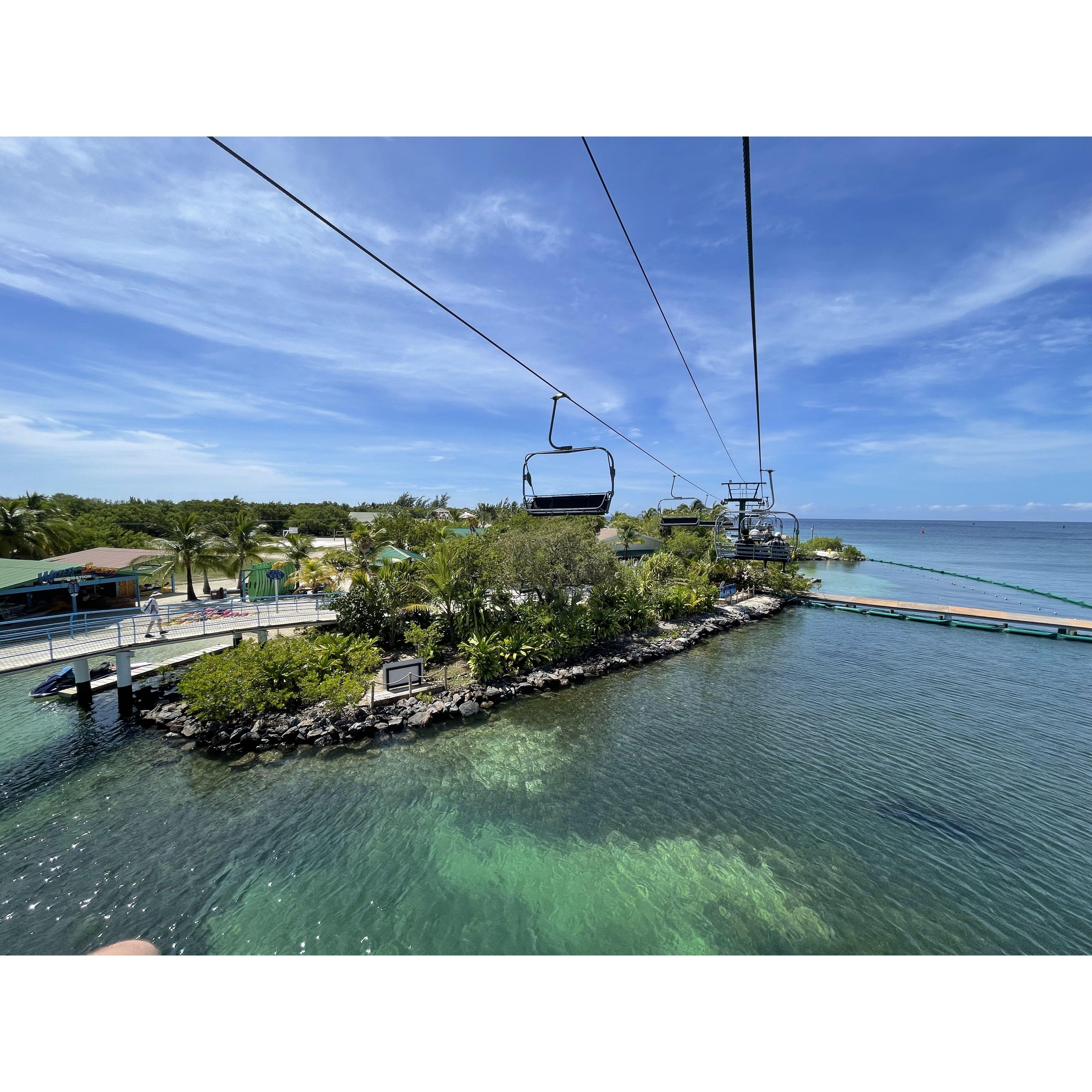 Optional Chairlift to Mahogany Bay's Beaches!