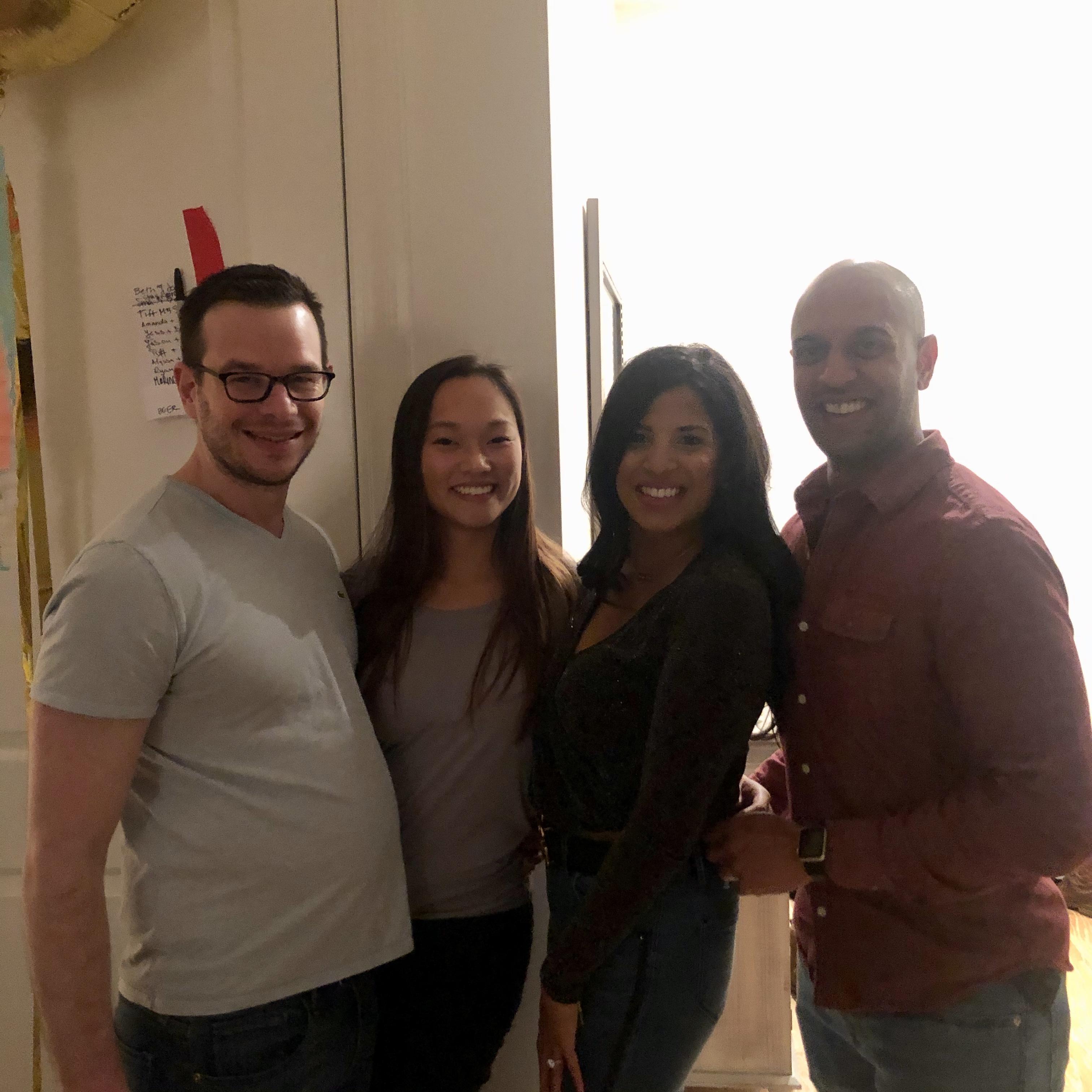 David is expecting! David Becker-Weidman, Sam Becker-Weidman, ANJALI Kale, Jason Kale.
