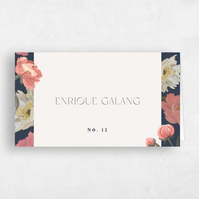 Multi-Colored Wedding Place Card - Ashling