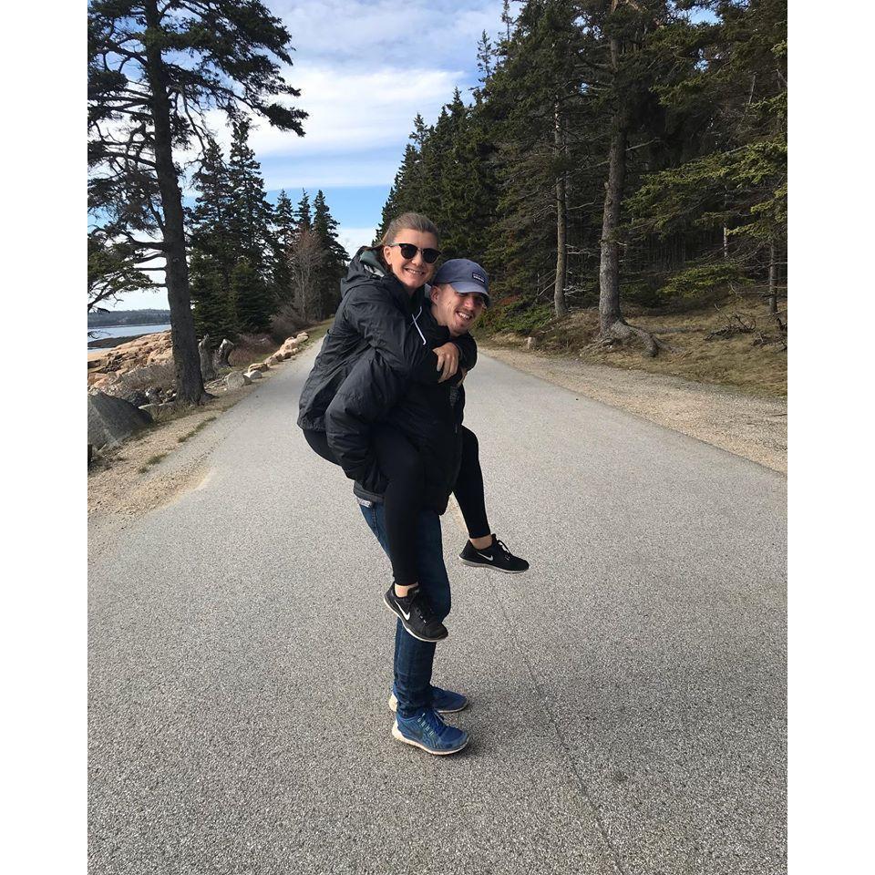 Celebrating Christian's graduation from Salt in spring 2019 at Acadia National Park.