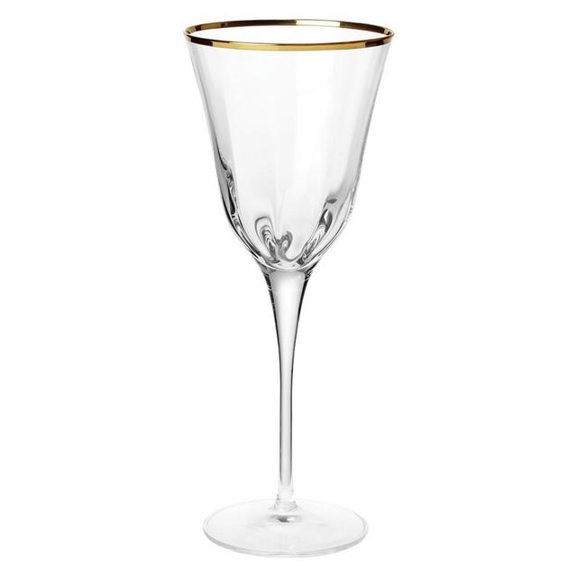 Vietri Optical Gold Wine Glass