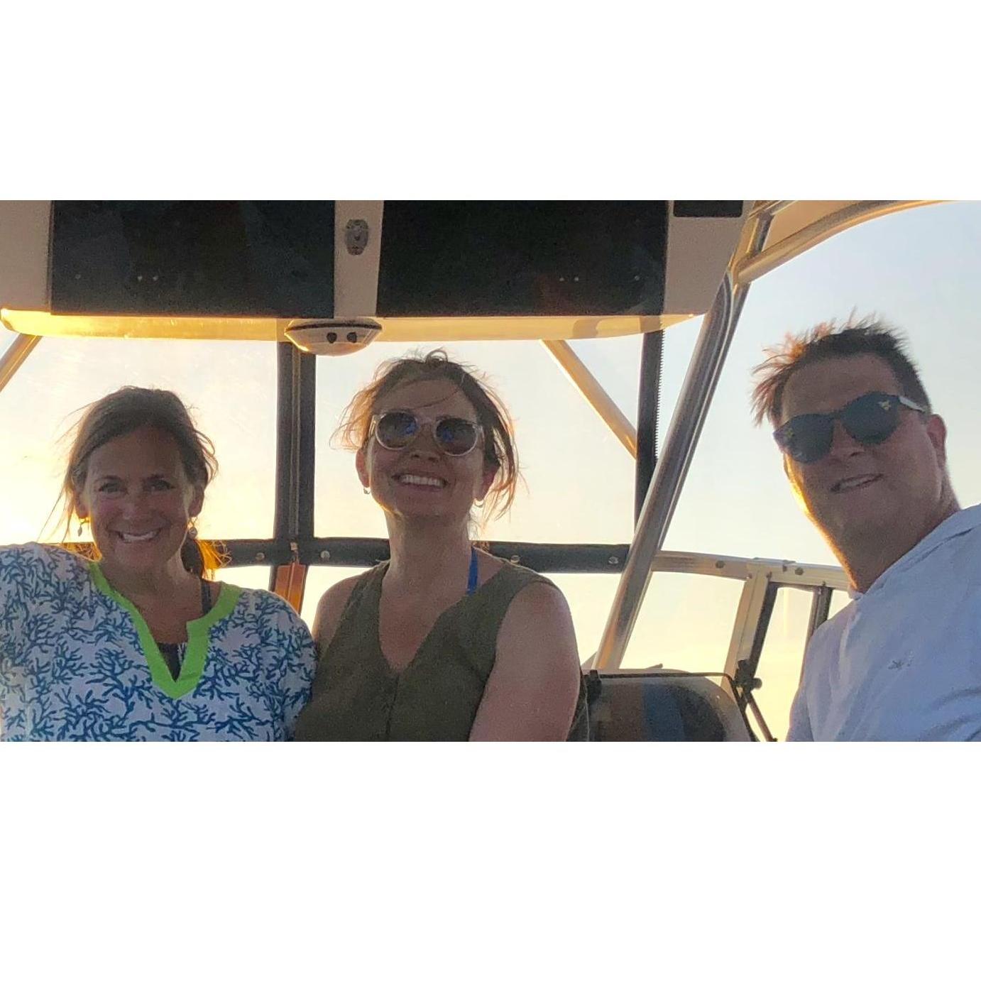 On the Potomac with Jen and Ken.