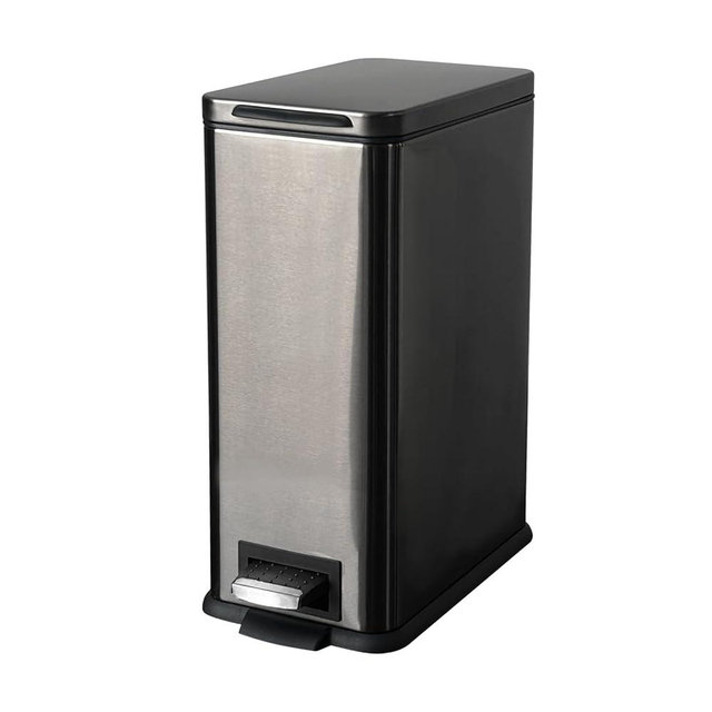JM ·YIPENG Bathroom Trash Can, 10 Liter/2.6 Gallon Stainless Steel Trash Can, Small Garbage Bins with Removable Inner Bucket, Soft Close Lid, Step Trash Can for Bathroom, Bedroom, Kitchen