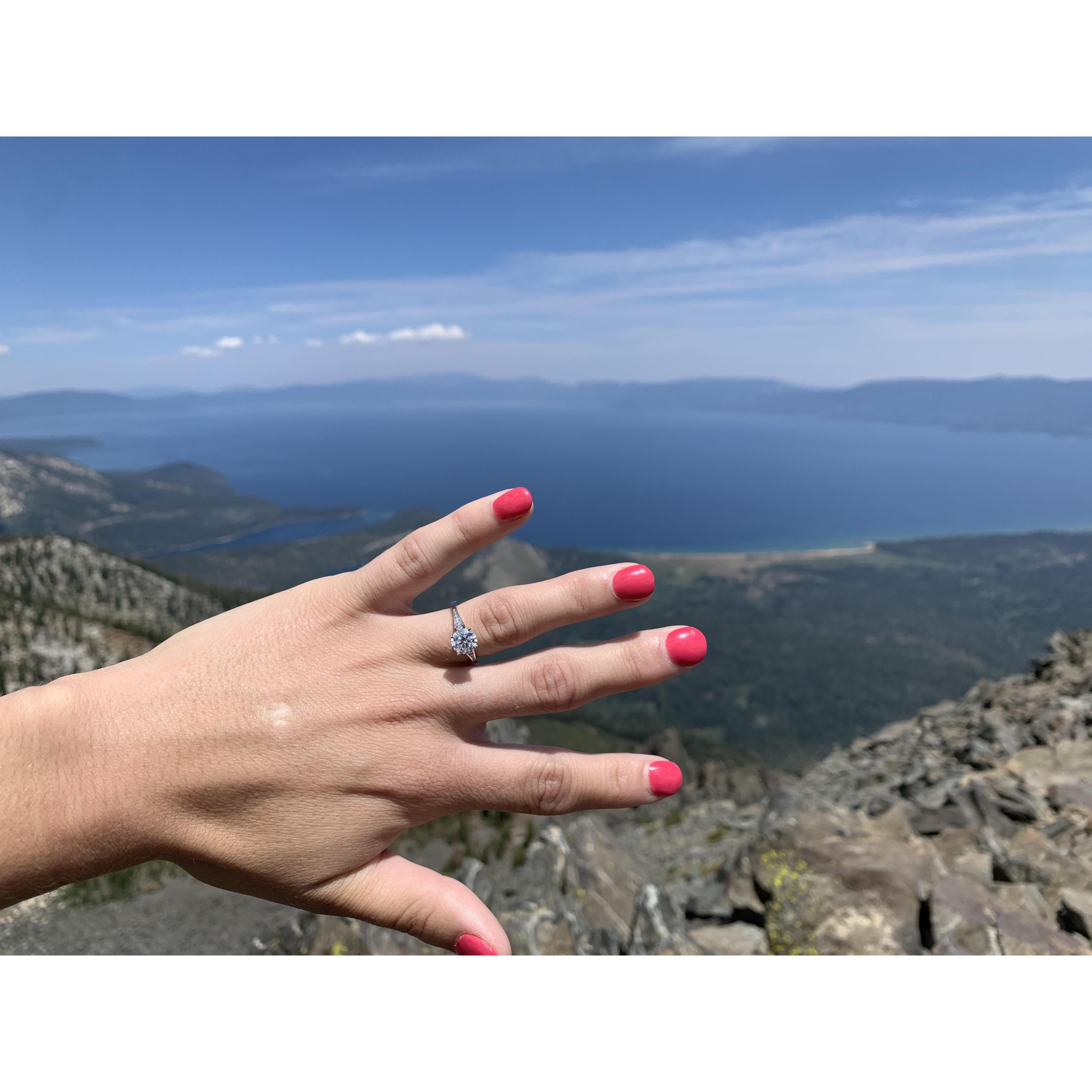Gorgeous Lake Tahoe in the background
