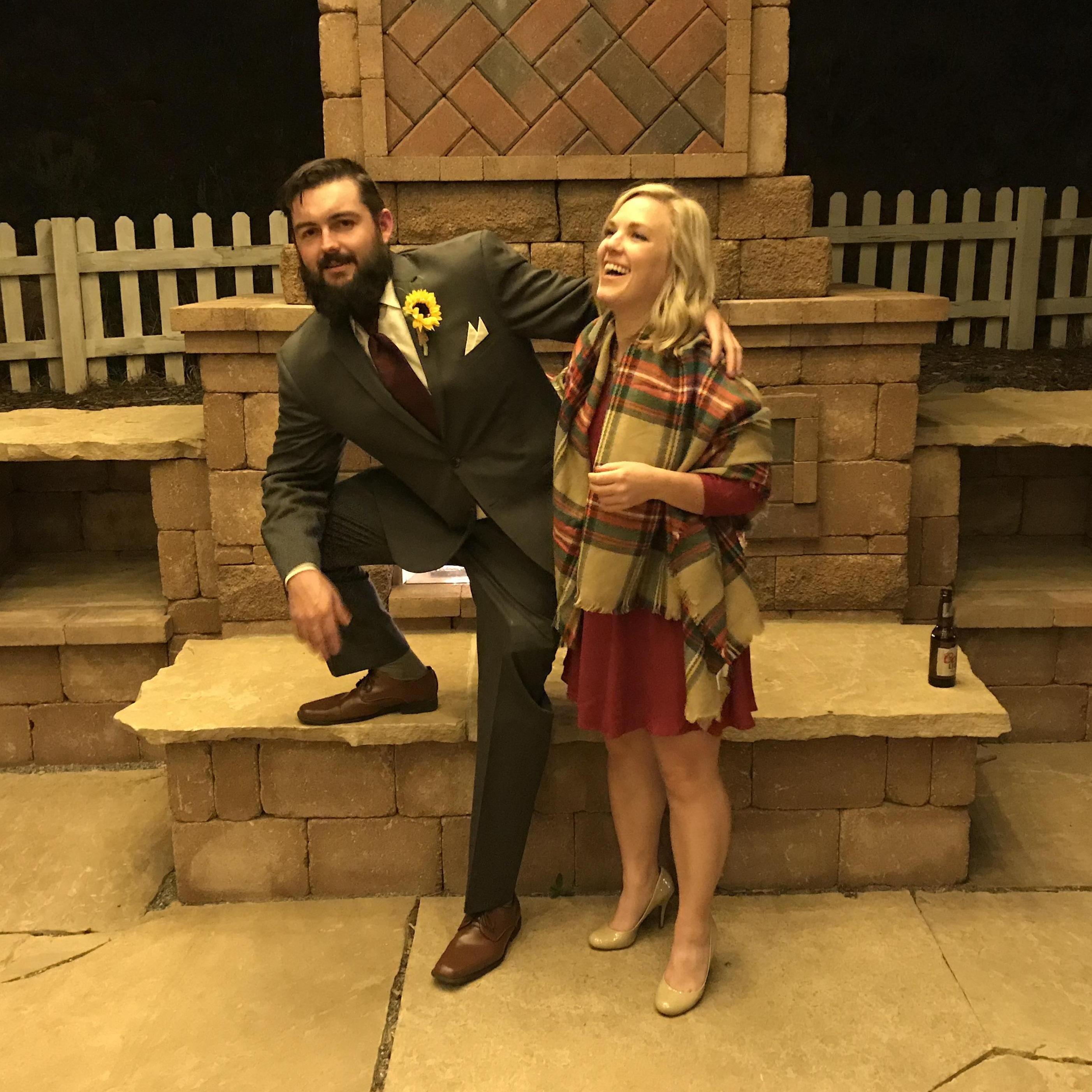 Our first wedding together