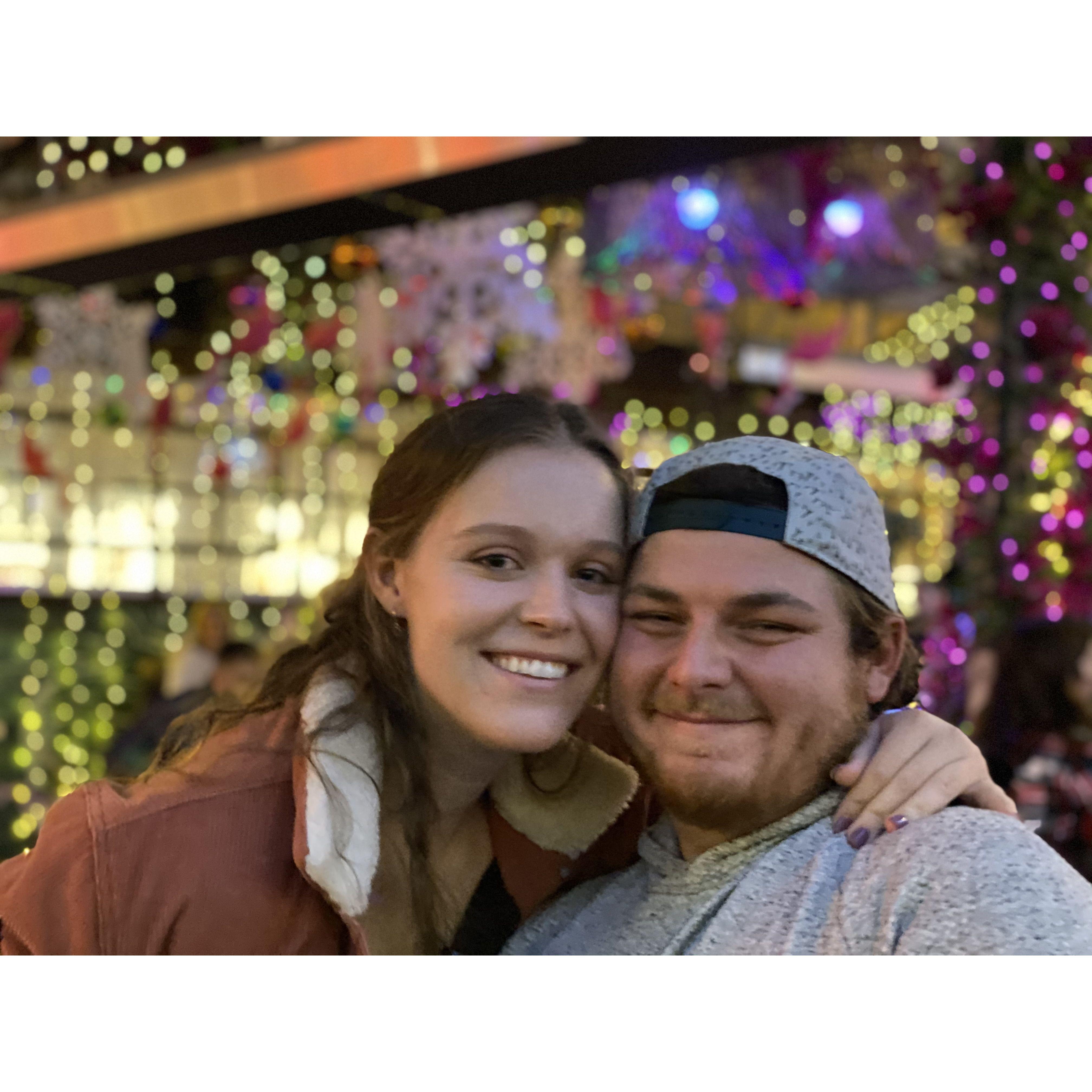 Our first photo, taken 3 months after we met at the same place we met (shoutout Emma!)