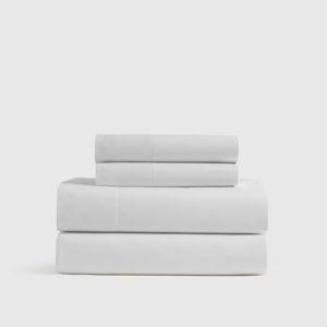 Classic Organic Percale Sheet Set in White