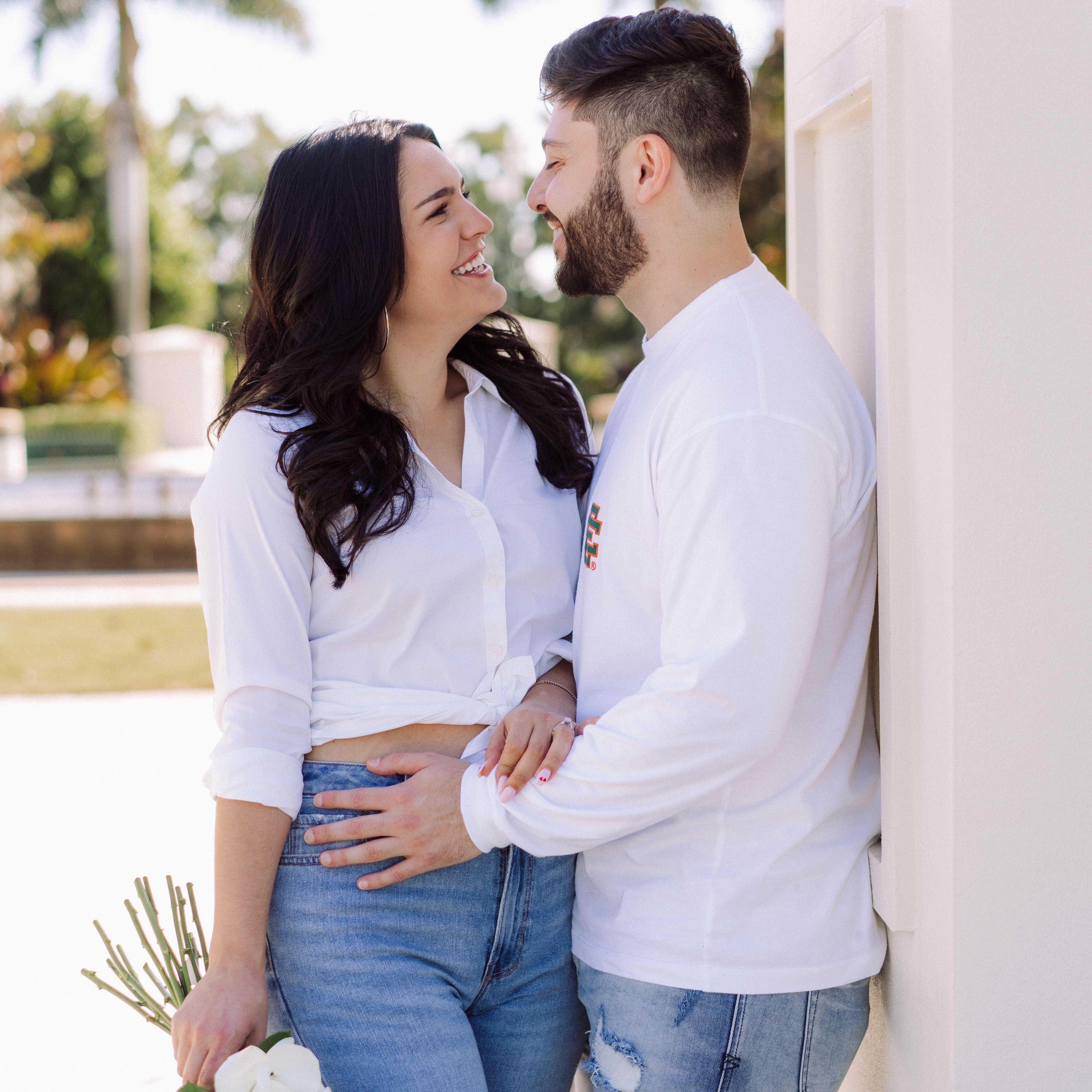 Engagement photo taken at the park we would hang out when we were in high school
