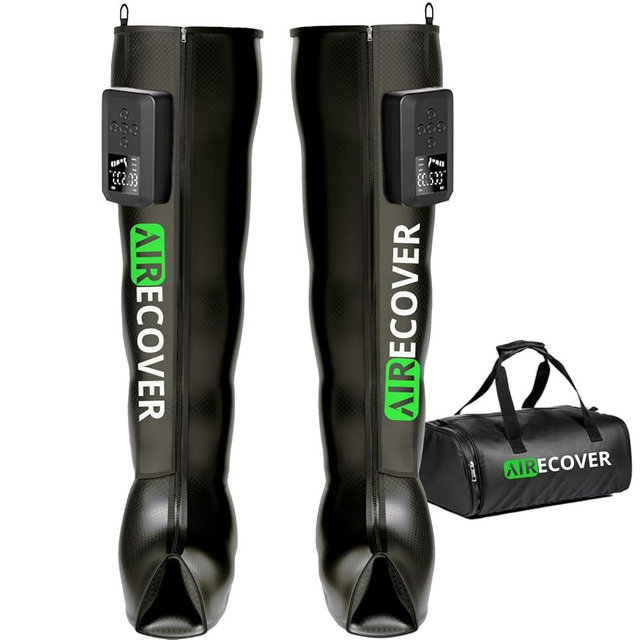 Air Compression Recovery System, Cordless Leg Massager for Circulation, Rechargeable Recovery Boots for Improved Circulation & Lymphatic Drainage