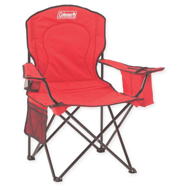 Coleman Oversized Quad Chair with Cooler in Red