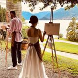 Private painting class + Villa Melzi Gardens on Lake Como