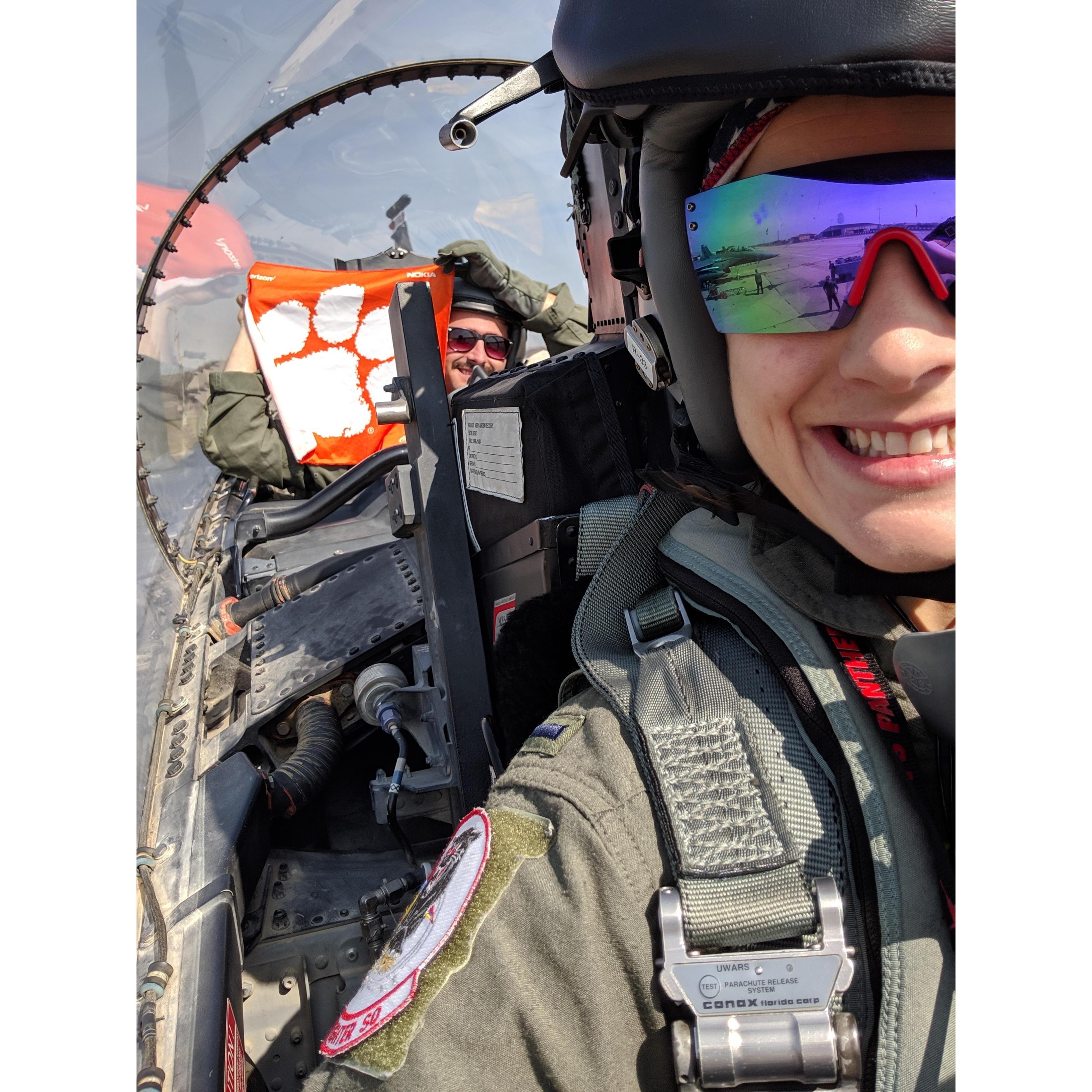 Louis gets to know my "mistress"...the mighty, mighty Strike Eagle!