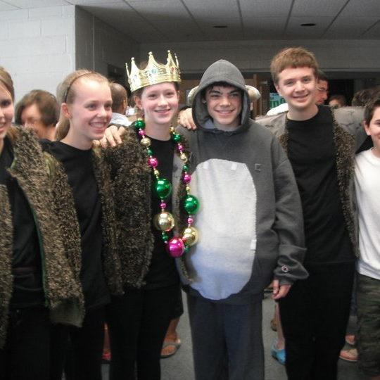 We played Baloo and King Louie in the Jungle Book in 8th grade - this is when Drew's Omi knew that we were meant to be!