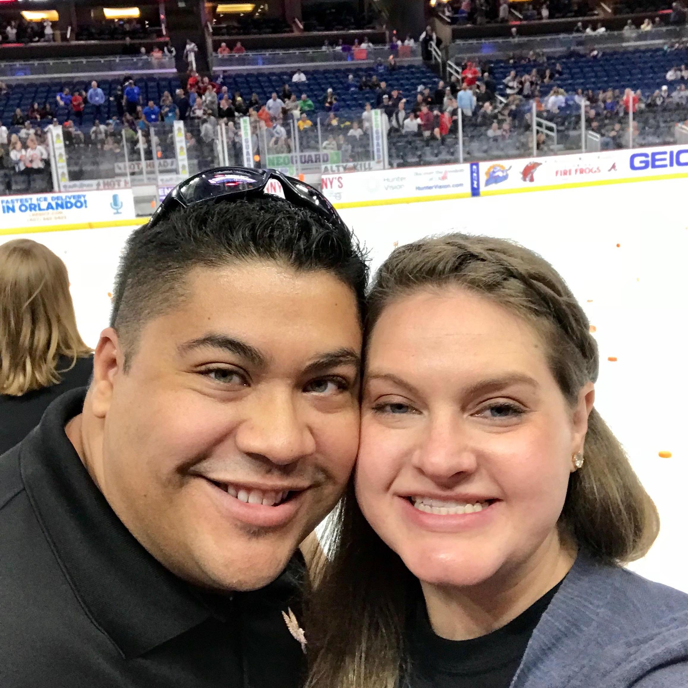 On the ice at an Orlando Solar Bears hockey game