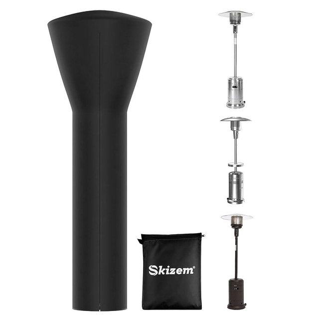 Skizem Outdoor Patio Heater Covers with Zipper,Upgraded 420D Oxford Fabric with PU Coating Material,100% Waterproof Windproof Anti-UV Snow-Poof,36 Months of Use 89'' H x 33" D x 19" B