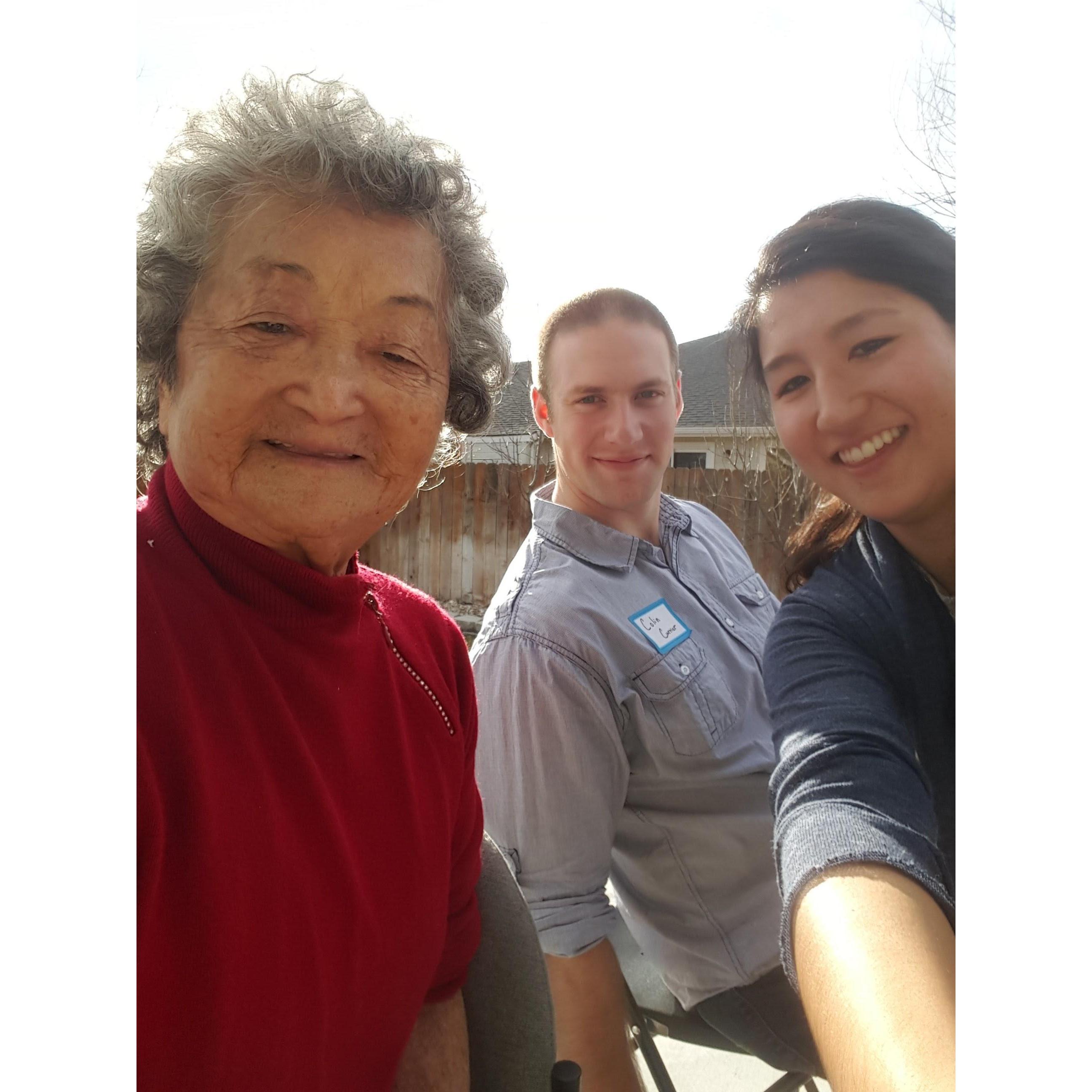 With Grandma Shigeta