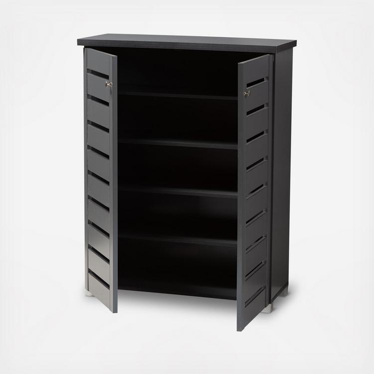 Baxton Studio, Adalwin 2-Door Wooden Entryway Shoe Storage Cabinet