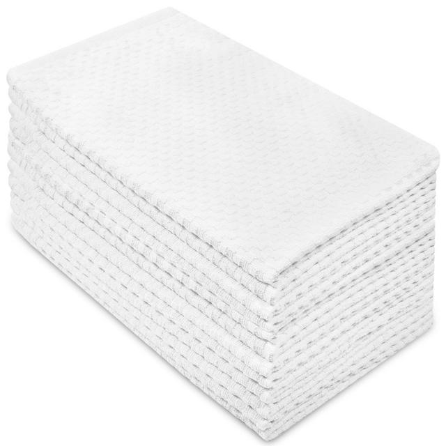 COTTON CRAFT - 12 Pack - Euro Cafe Waffle Weave Terry Kitchen