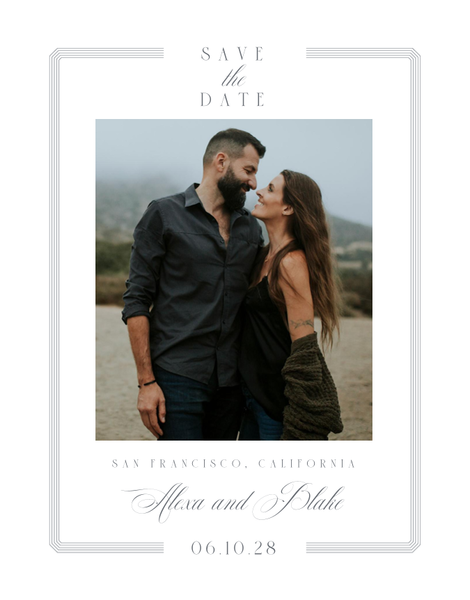 Felicity Photo | Charcoal | Zola Save The Dates