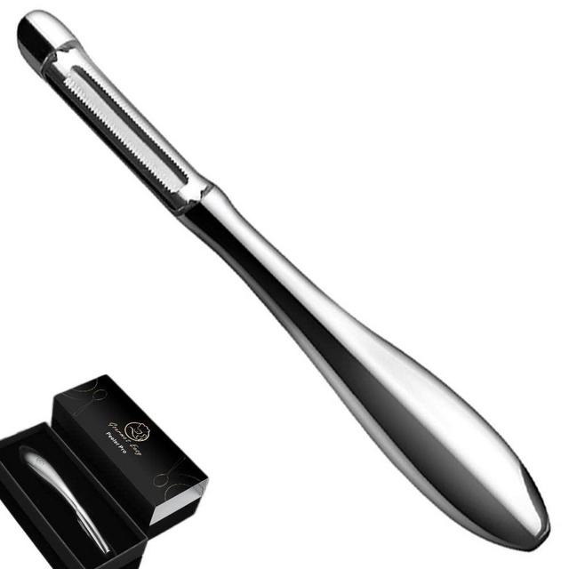 Potato Peeler Stainless Steel - I Shaped Fruit and Vegetable Peeler - Ergonomic Non-Slip Handle Potato Peelers for Kitchen - Ultra Sharp and Strong Blade Veggie Peeler - 5 Years of Warranty