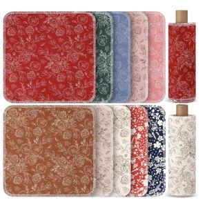 Redbaker 50 Pcs Reusable Paper Towels Paperless Reusable Cotton Cloths - Retro