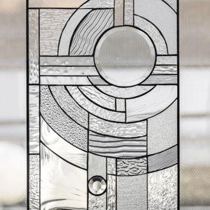 Stained Glass Abstract Panel Beveled, Clear color